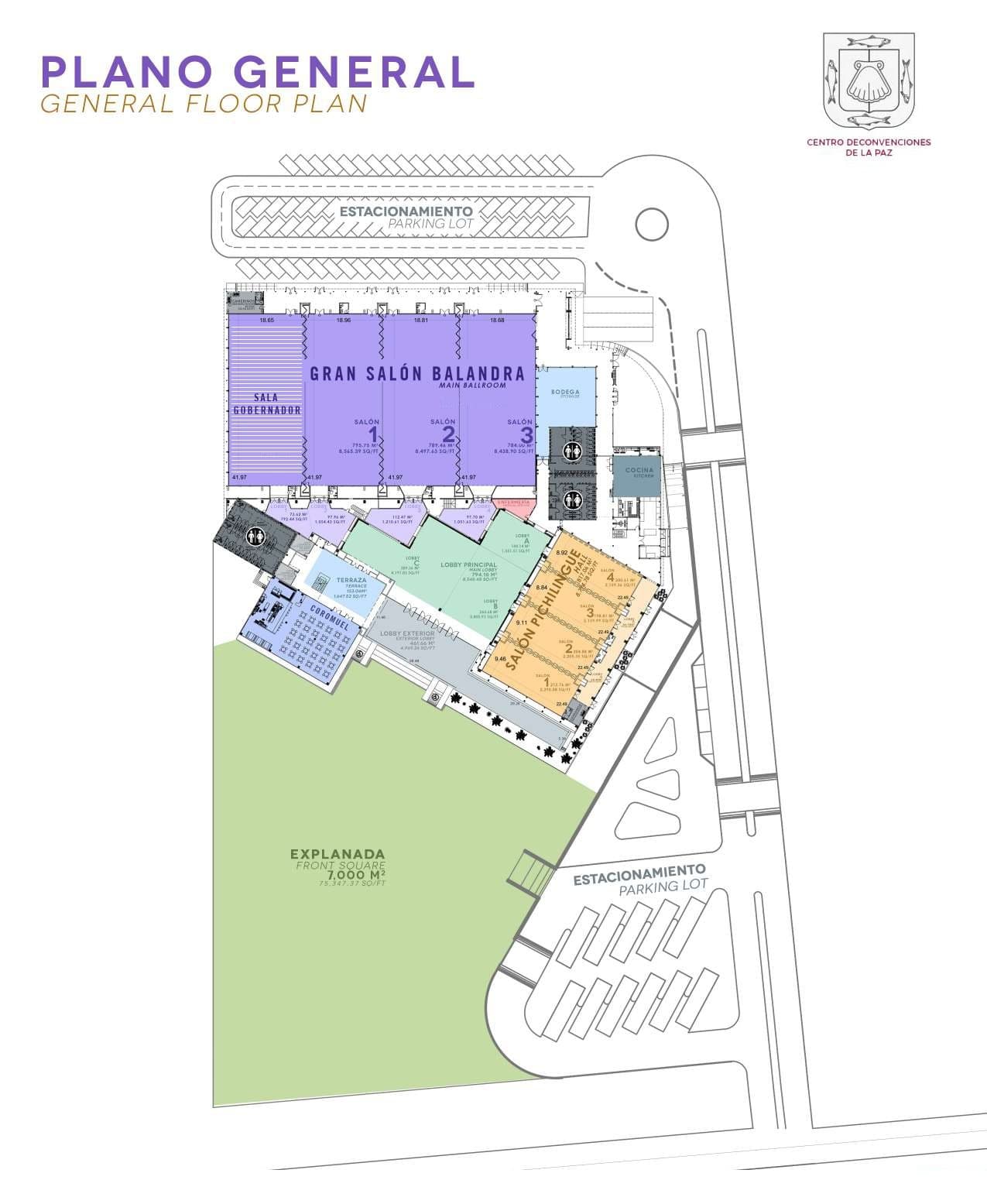 Croquis del Centro de Convenciones de La Paz